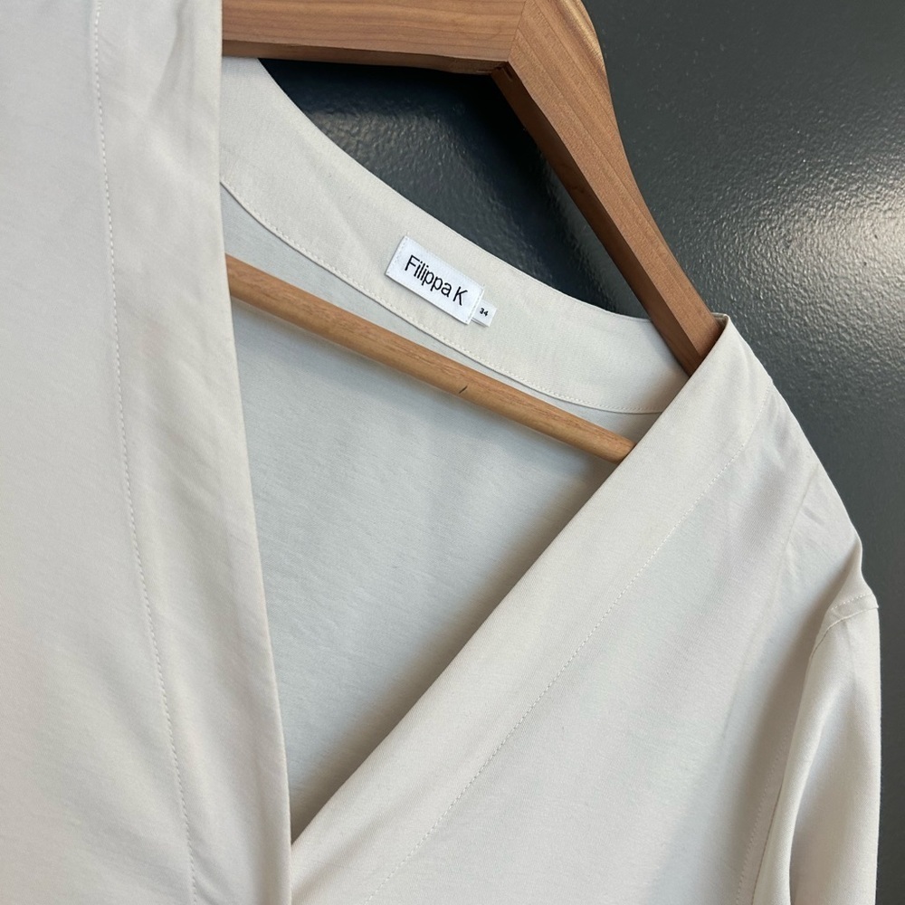 Filippa K “Isobel” NWOT size 34 (4 US) dress shirt in ivory/cream oversized - Picture 3 of 16